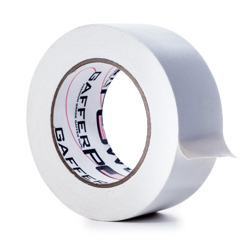 Gaffer Power Real Professional Premium Grade Gaffer Tape Made in The USA - White 2 Inch X 30 Yards - Heavy Duty Gaffer's Tape - Non-Reflective - Multipurpose - Better Than White Duct Tape - Image 1